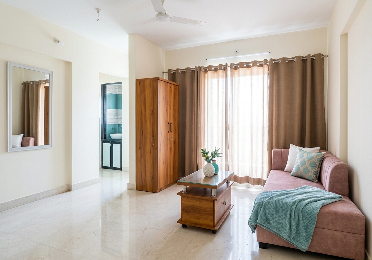 3 BHK living room